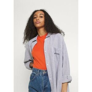 BDG Urban Outfitters Striped Shirt Long‎ Sleeve Button Down Pocket Oversized L